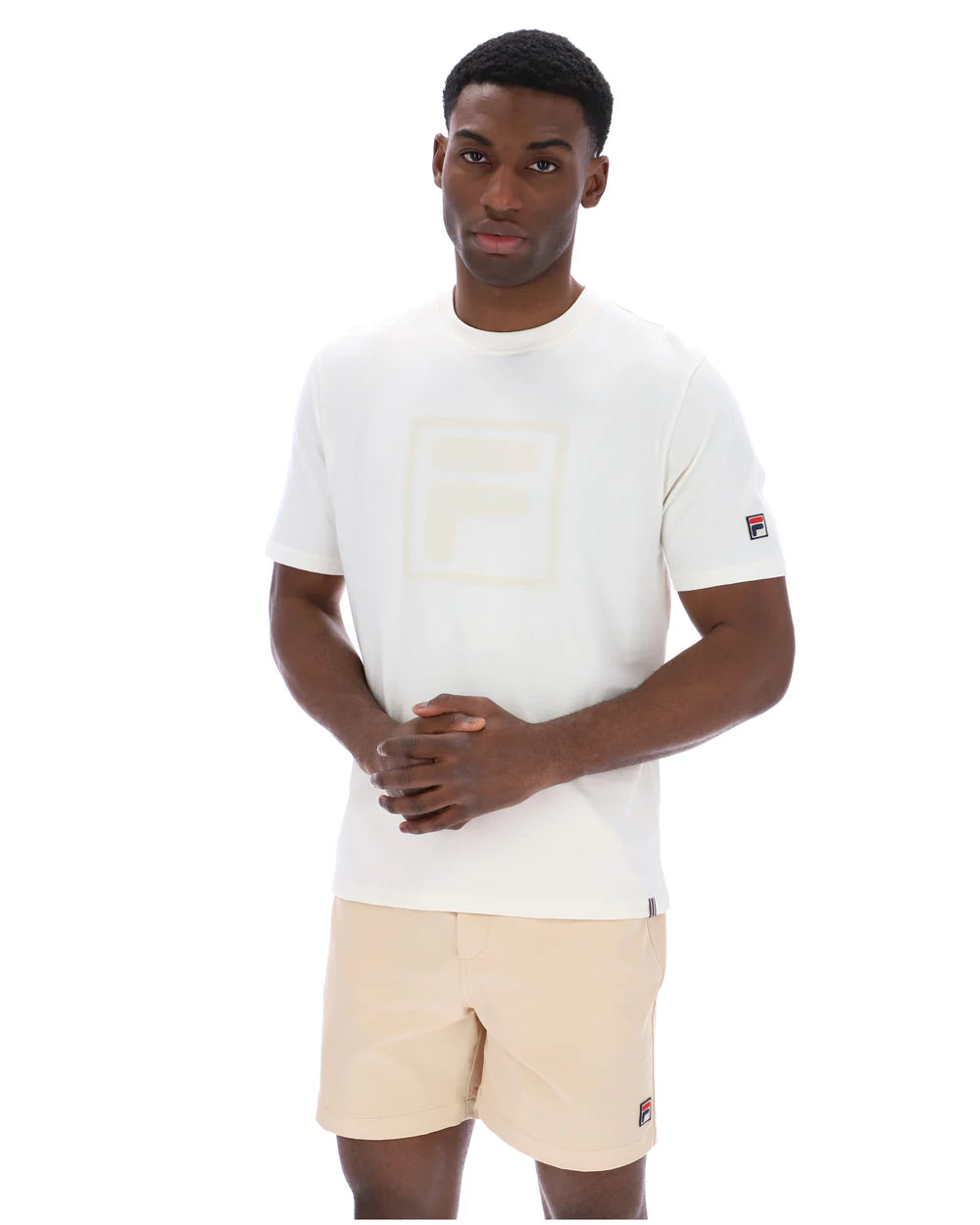 Fila SS26MH029 Pepe T-Shirt With Flock Logo - Gardenia
