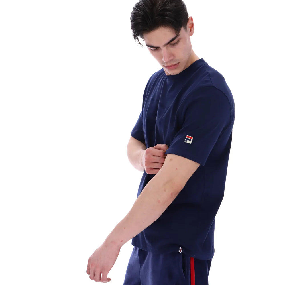 Fila SS26MH029 Pepe T-Shirt With Flock Logo - Fila Navy