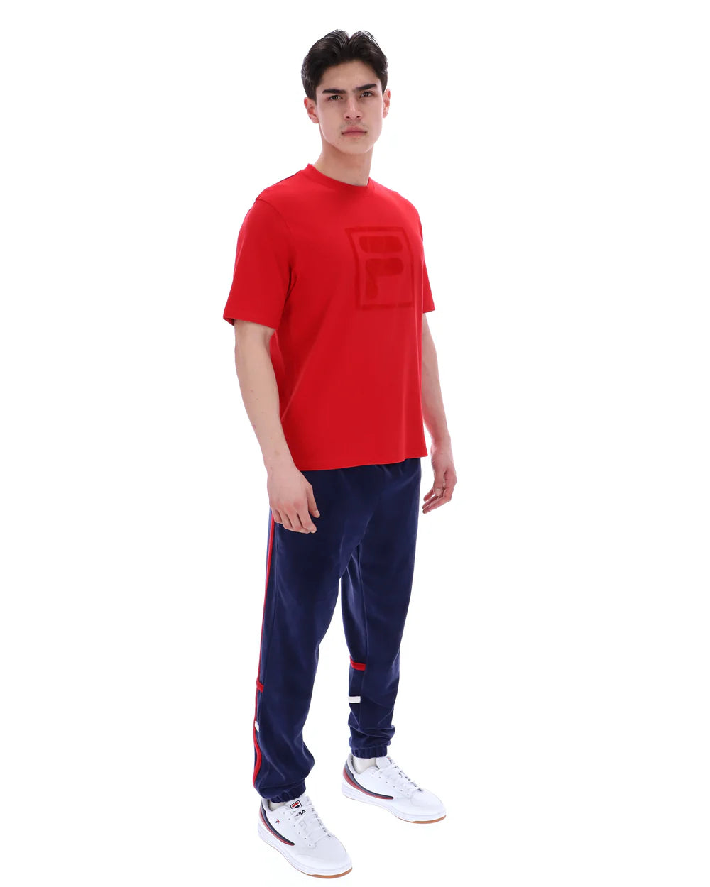 Fila SS26MH029 Pepe T-Shirt With Flock Logo - Fila Red
