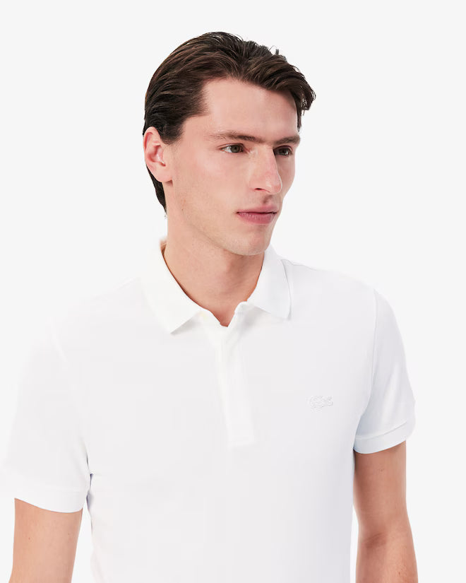 Lacoste PH5522 Regular Fit Paris Stretch Piqué Polo Shirt 001 White