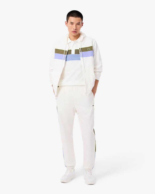 Lacoste PH5918 Regular Fit Colour-Block Petit Piqué Polo Shirt - 9IV White/Khaki