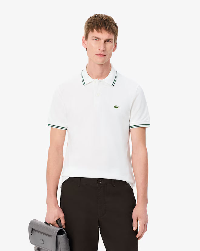 Lacoste PH9875 Regular Fit Trim Accent L.12.12 Polo Shirt 001 White