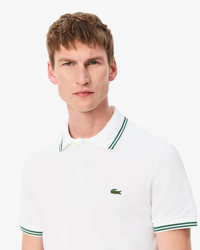 Lacoste PH9875 Regular Fit Trim Accent L.12.12 Polo Shirt 001 White