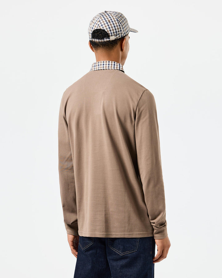 Weekend Offender Walker L/S Polo Mocha/Midhousecheck