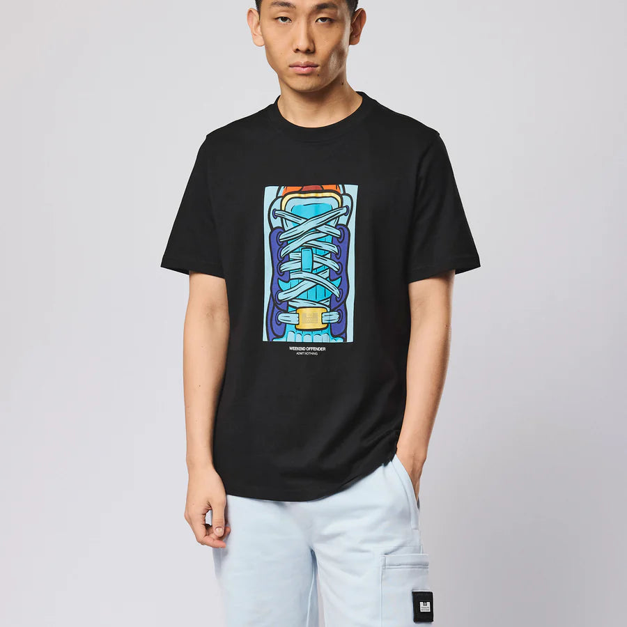 Weekend Offender PT1B02 Laces Graphic T-Shirt Black