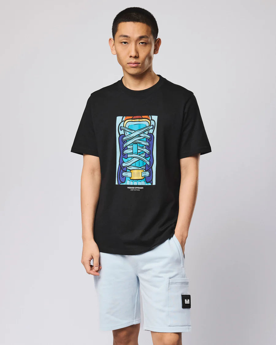 Weekend Offender PT1B02 Laces Graphic T-Shirt Black