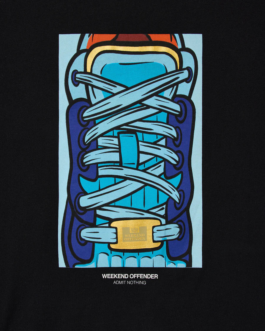 Weekend Offender PT1B02 Laces Graphic T-Shirt Black