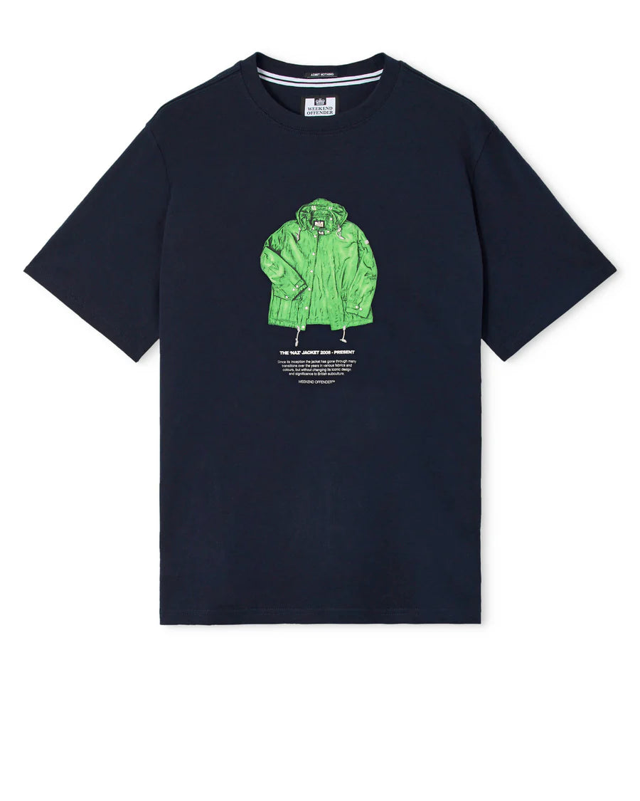 Weekend Offender PT1B03 Naz Tee Graphic T-Shirt - Navy
