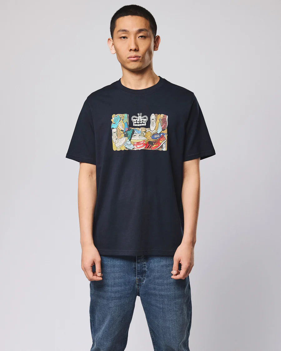 Weekend Offender PT1B06 D'arblay Graphic T-Shirt - Navy