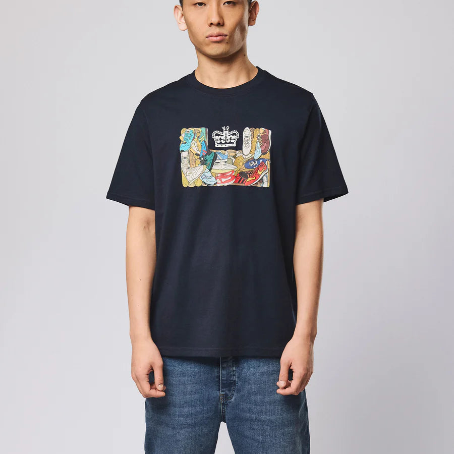 Weekend Offender PT1B06 D'arblay Graphic T-Shirt - Navy