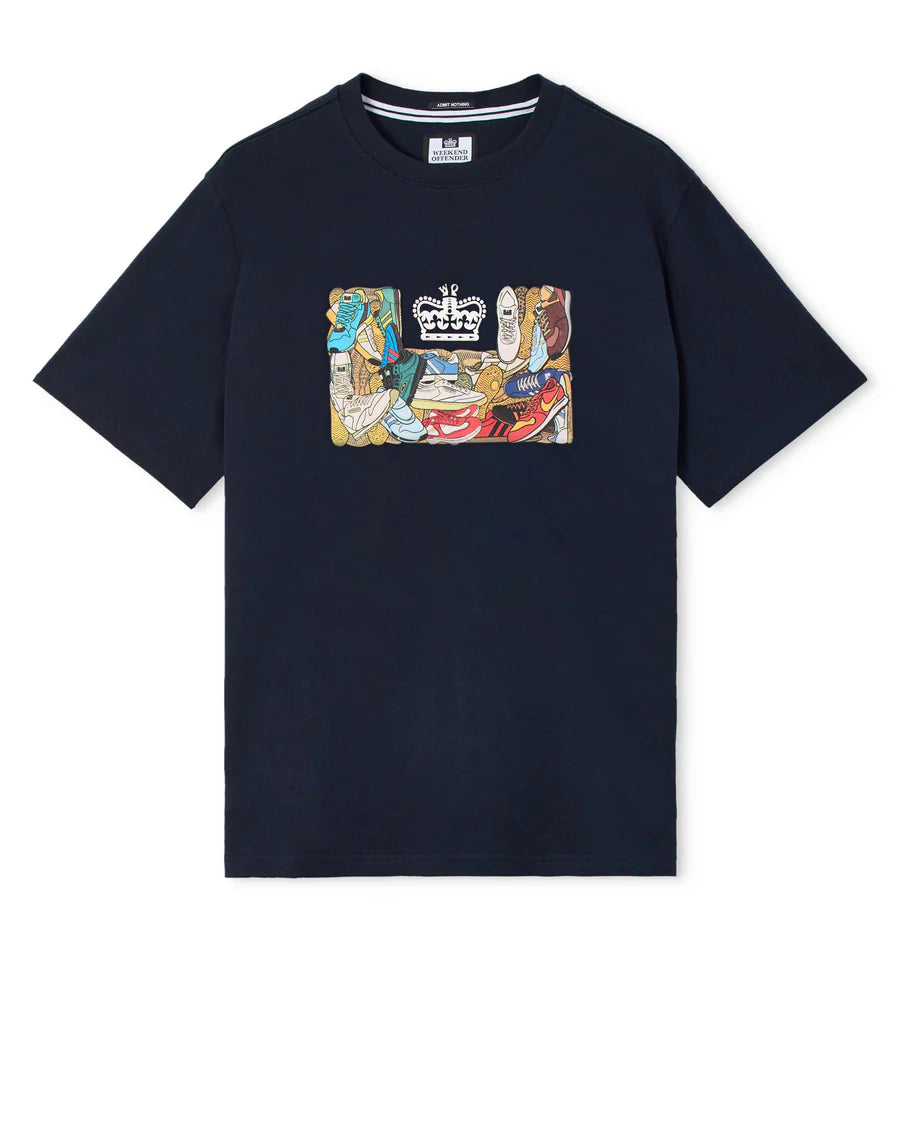 Weekend Offender PT1B06 D'arblay Graphic T-Shirt - Navy
