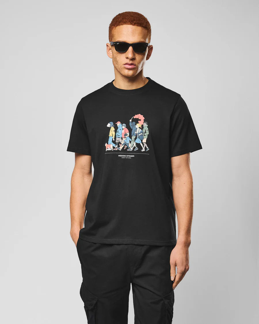 Weekend Offender PT1B10 Everyone Graphic T-Shirt - Black