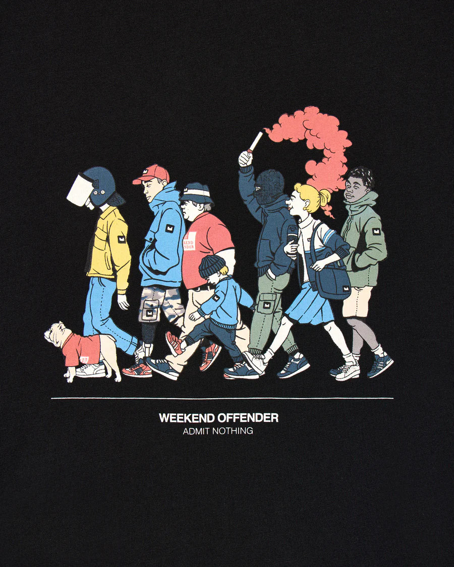 Weekend Offender PT1B10 Everyone Graphic T-Shirt - Black