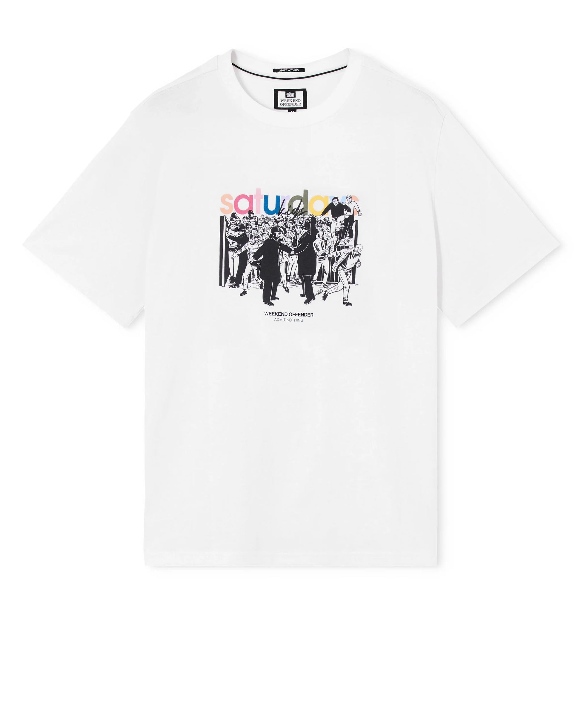 Weekend Offender PT1B12 Saturdays Kids Graphic T-Shirt - White