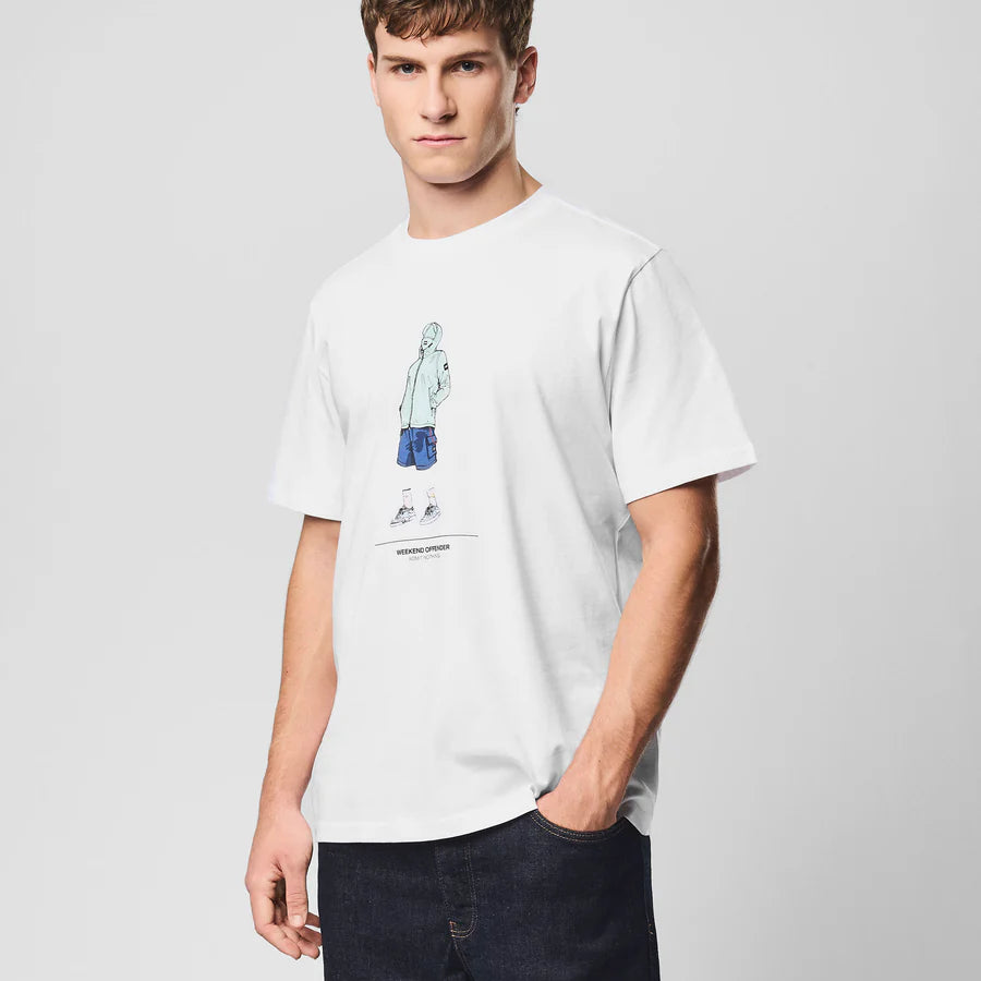 Weekend Offender PT1B16 Drarga Graphic T-Shirt - White