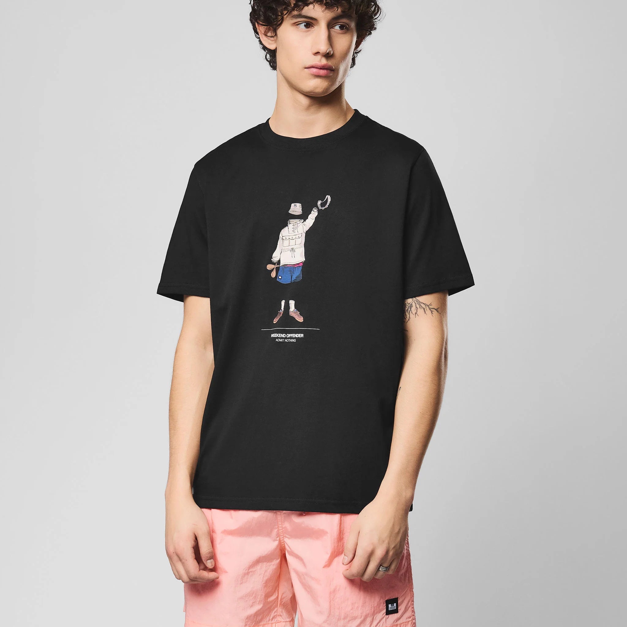 Weekend Offender PT1B17 Hassen Graphic T-Shirt - Black