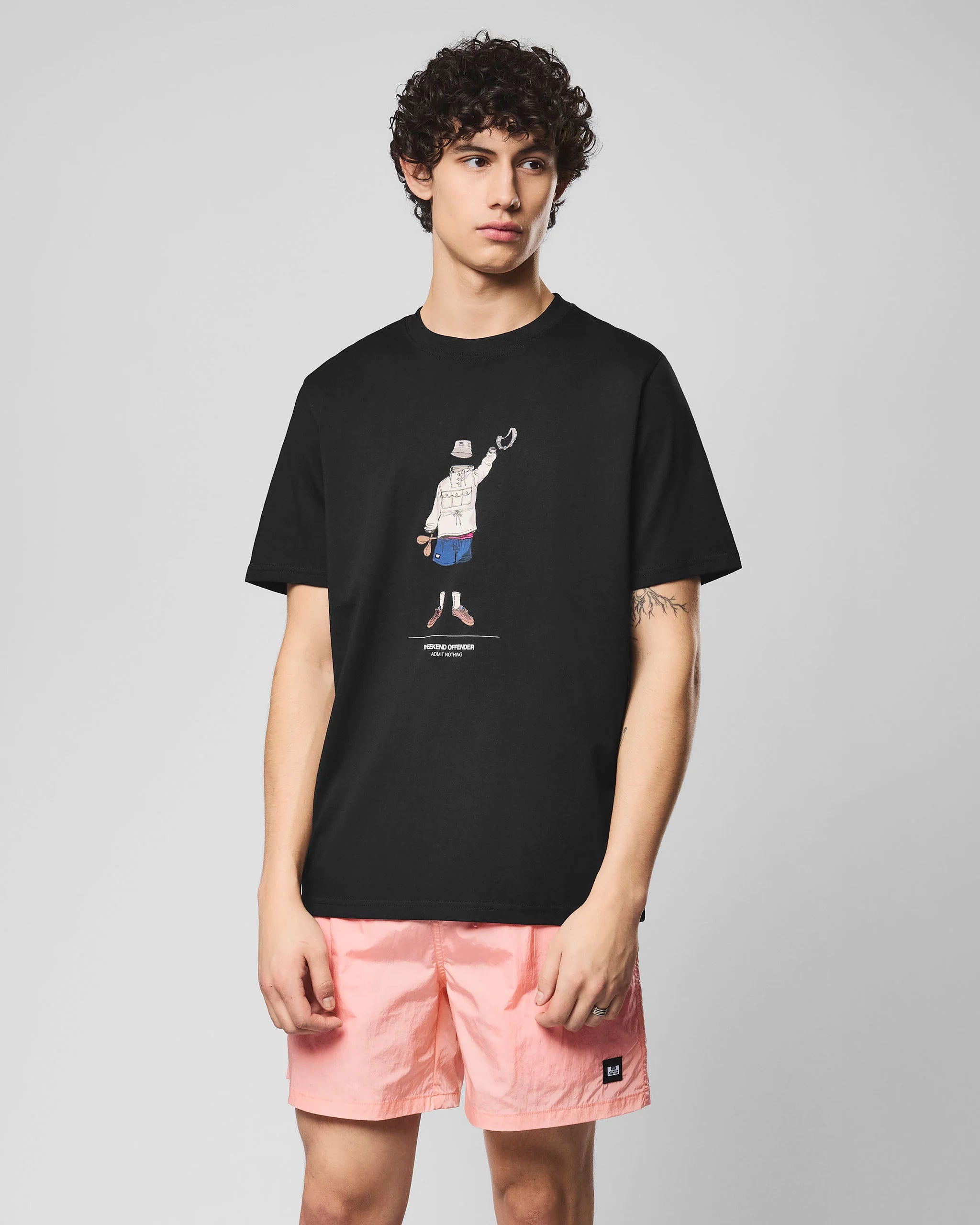 Weekend Offender PT1B17 Hassen Graphic T-Shirt - Black