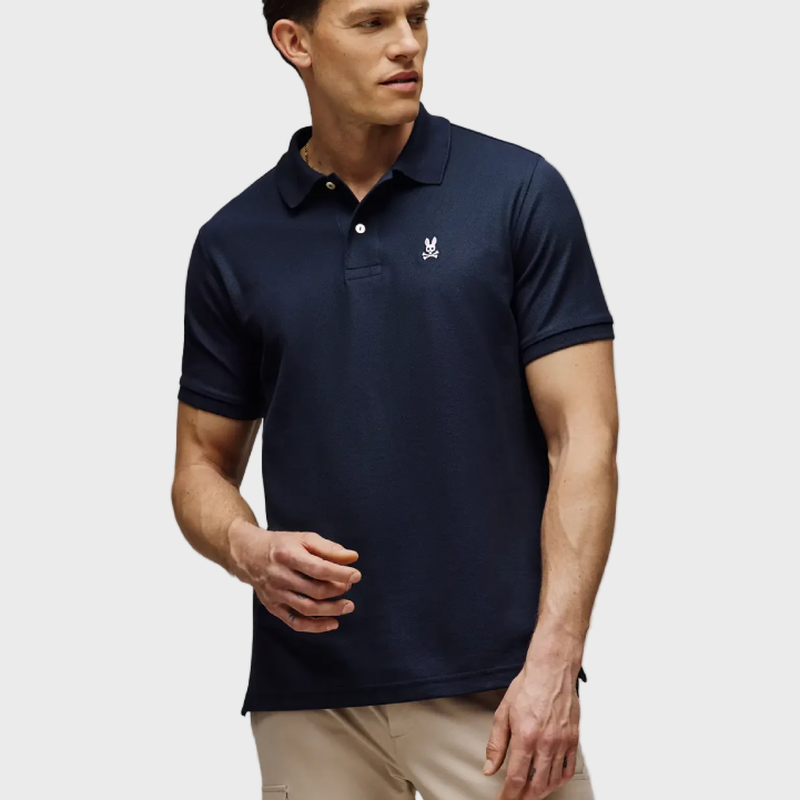 Psycho Bunny Classic Pique Polo Shirt - Navy