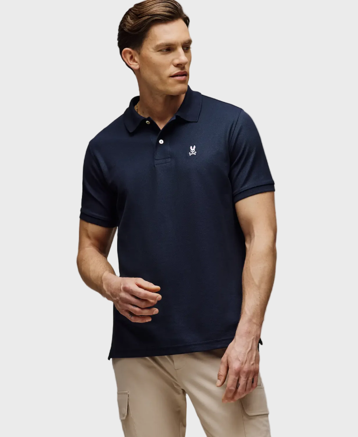 Psycho Bunny Classic Pique Polo Shirt - Navy