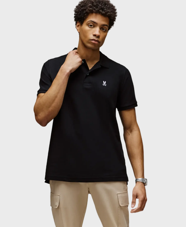 Psycho Bunny Classic Pique Polo Shirt Black
