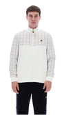 Fila FW26M6014 Regan Printed Track Jacket W/ Bamboo Badge 129 - White Down