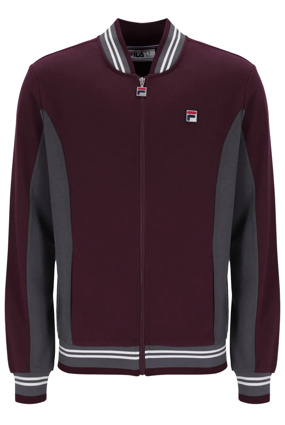 Fila LM161RN1 Settanta Baseball Jacket 277 - Fudge/Gunmetal/White