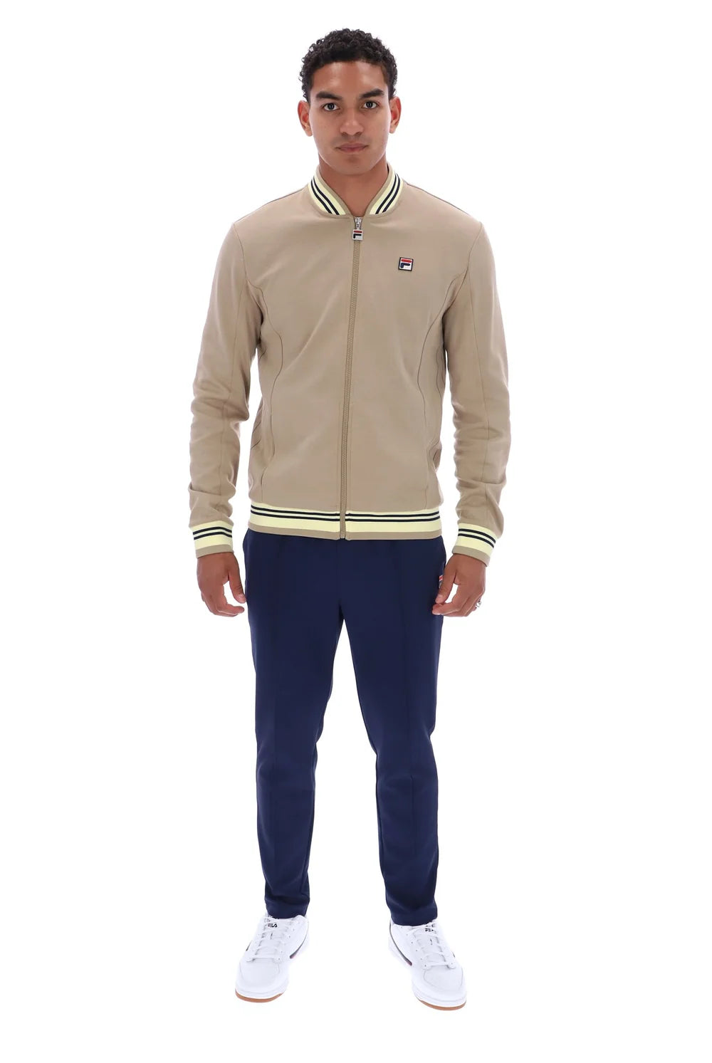 Fila LM161RN1 Settanta Baseball Track Jacket 223 Chinchilla/Double Cream