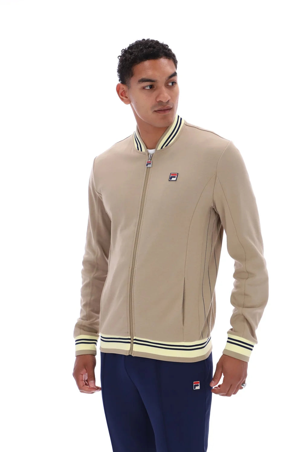 Fila LM161RN1 Settanta Baseball Track Jacket 223 Chinchilla/Double Cream