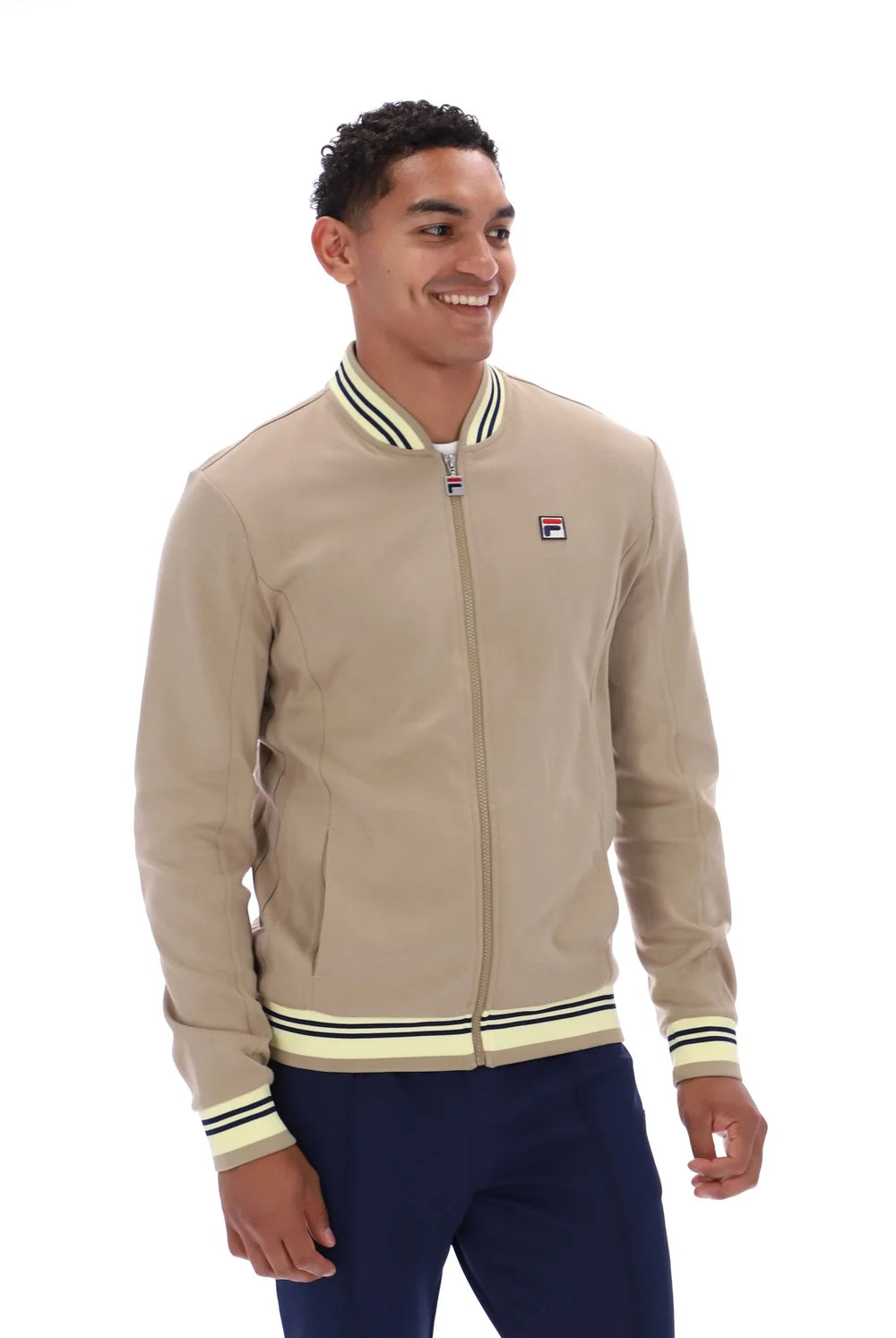 Fila LM161RN1 Settanta Baseball Track Jacket 223 Chinchilla/Double Cream
