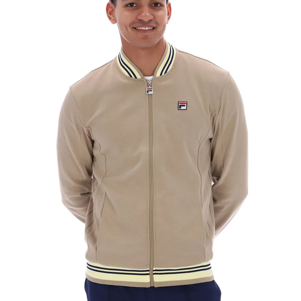 Fila LM161RN1 Settanta Baseball Track Jacket 223 Chinchilla/Double Cream