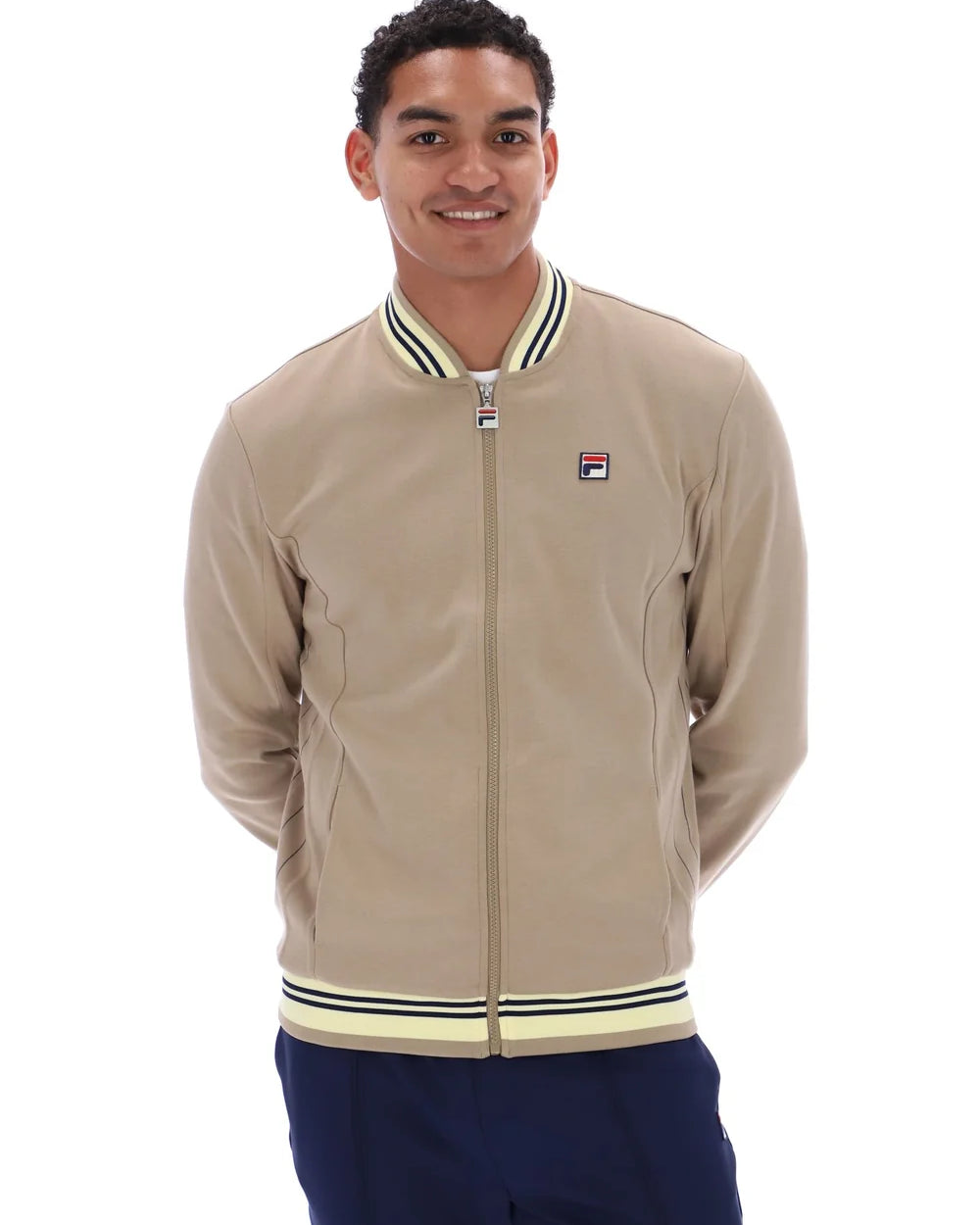 Fila LM161RN1 Settanta Baseball Track Jacket 223 Chinchilla/Double Cream