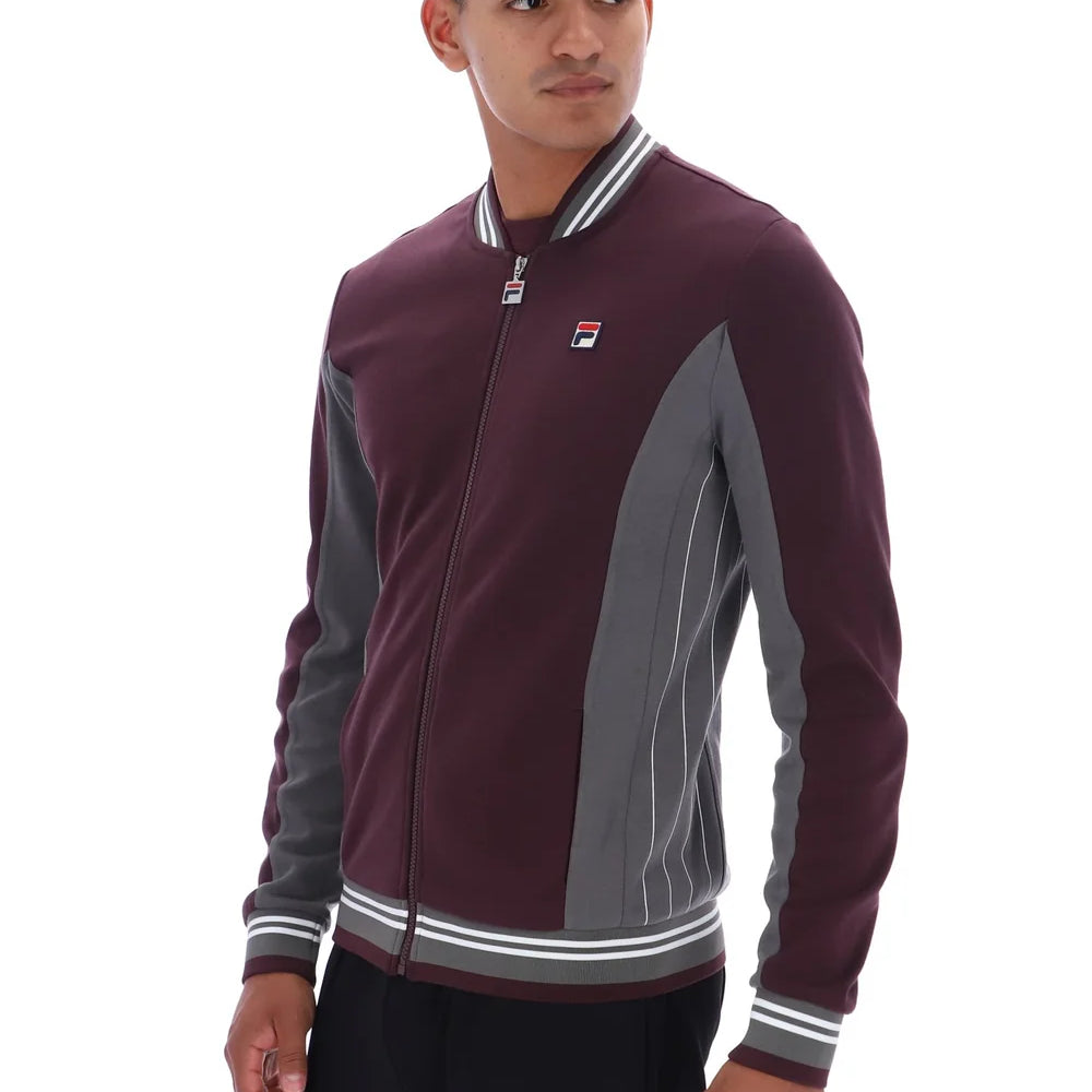 Fila LM161RN1 Settanta Baseball Jacket 277 - Fudge/Gunmetal/White