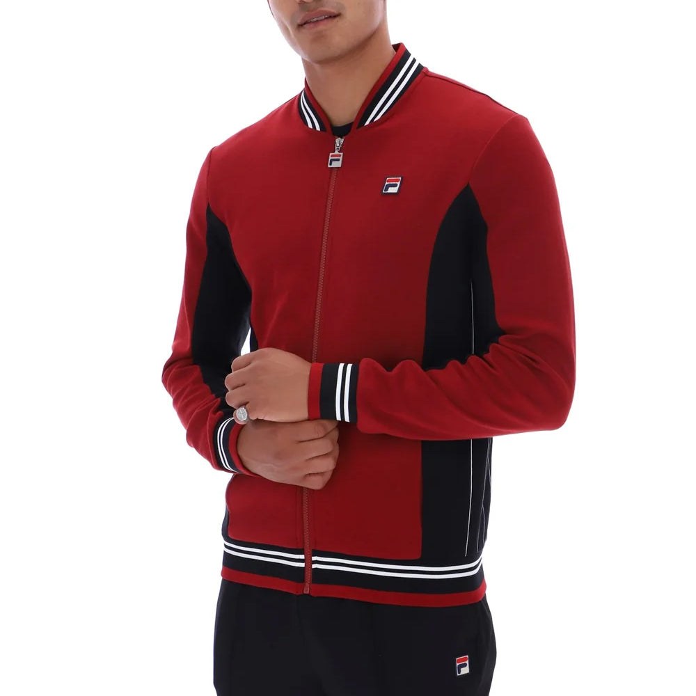 Fila LM161RN1 Settanta Baseball Track Jacket 553 - Sundried Tomato/Black