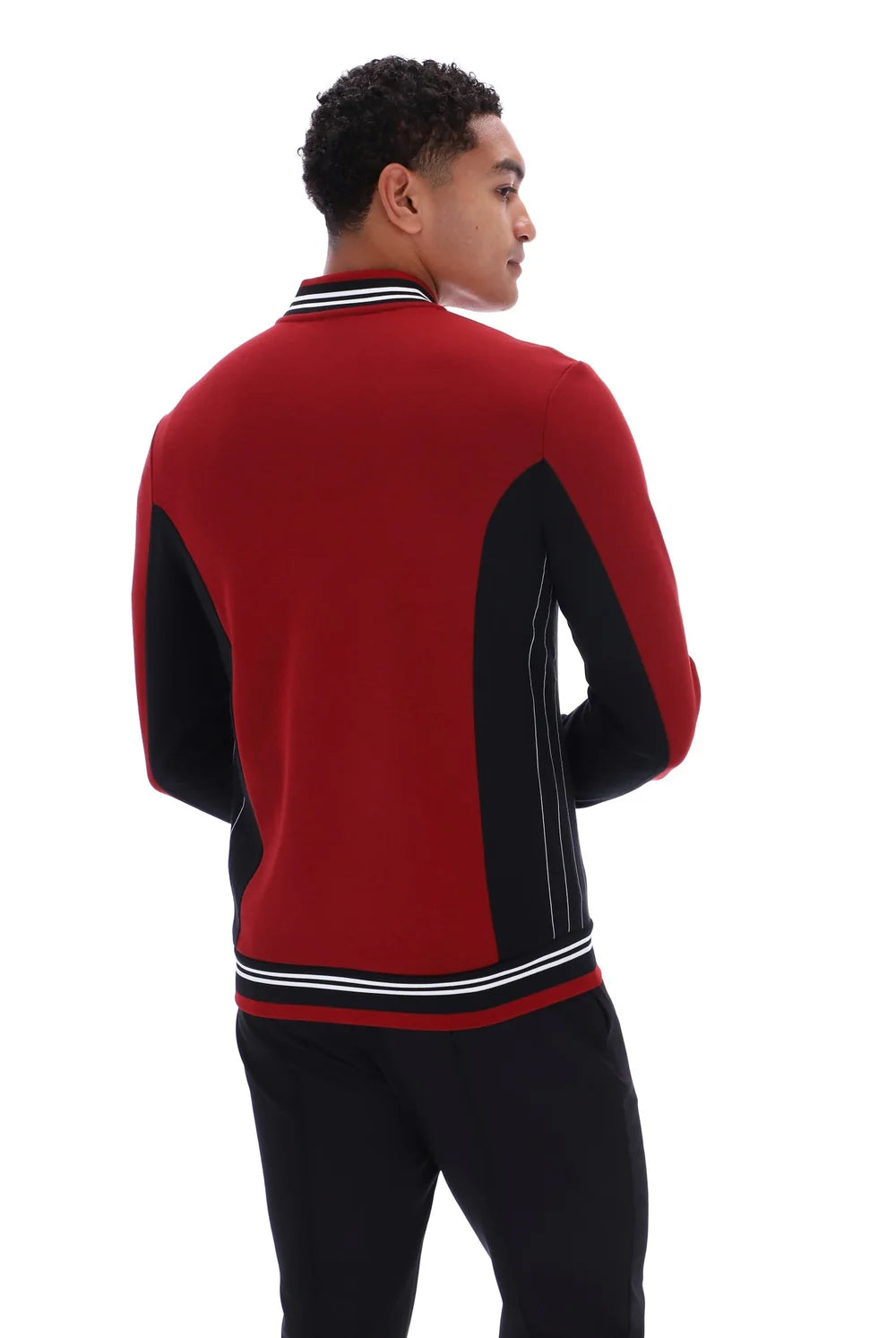 Fila LM161RN1 Settanta Baseball Track Jacket 553 - Sundried Tomato/Black