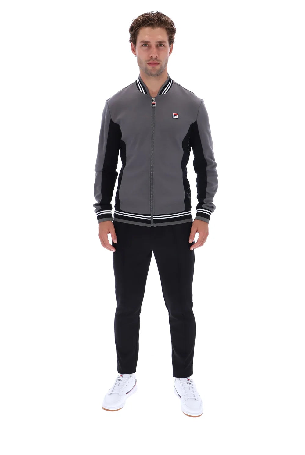 Fila LM161RN1 Settanta Baseball Jacket 915 - Gunmetal/White