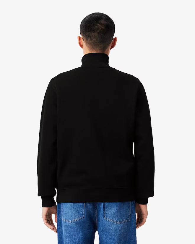 Lacoste SH1927 Zip-Up High Neck Interlock Sweatshirt - 031 Black