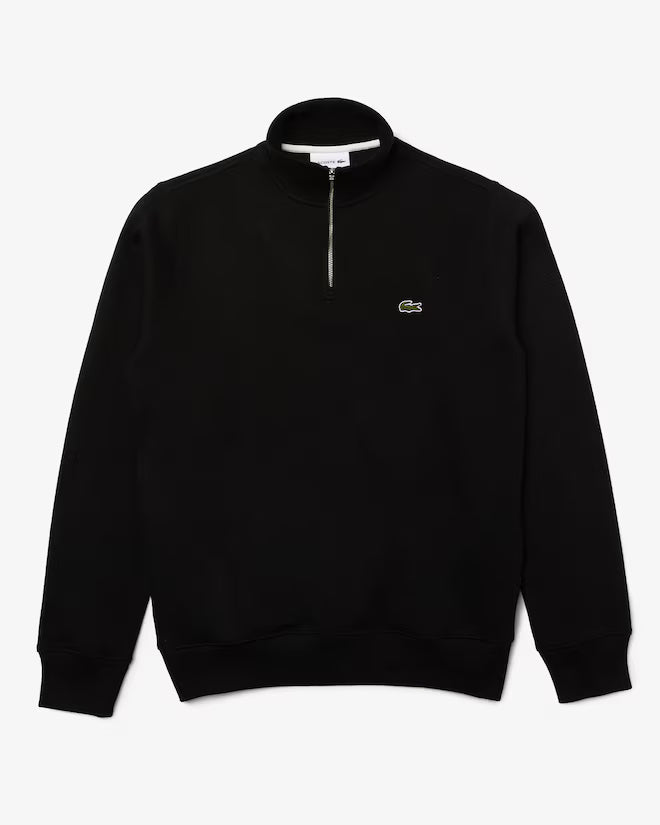 Lacoste SH1927 Zip-Up High Neck Interlock Sweatshirt - 031 Black