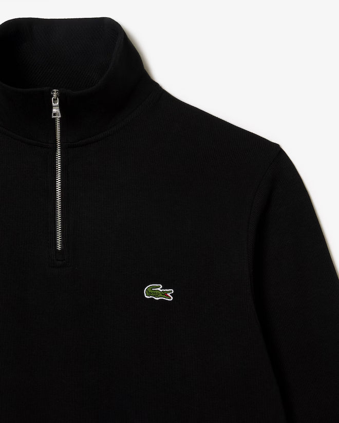 Lacoste SH1927 Zip-Up High Neck Interlock Sweatshirt - 031 Black