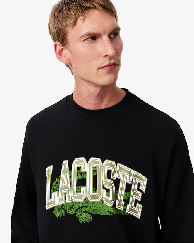Lacoste SH2850 Loose Fleece Sweatshirt - Black