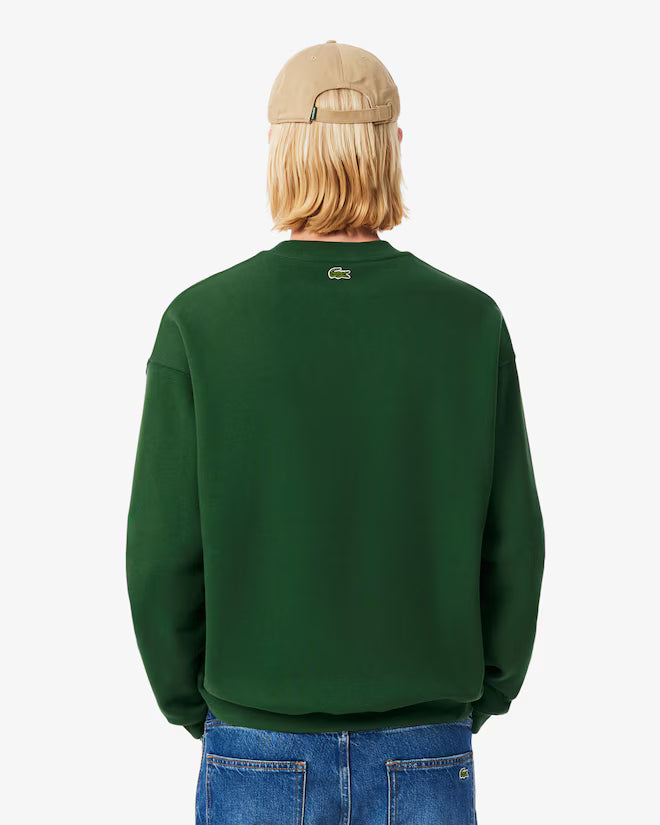 Lacoste SH5888 Heritage Embroidery Fleece Sweatshirt - 132 Pine Green