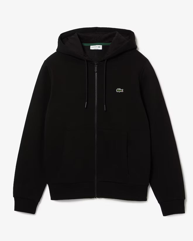 Lacoste SH9626 Zip-Up Fleece Hoodie - 031 Black