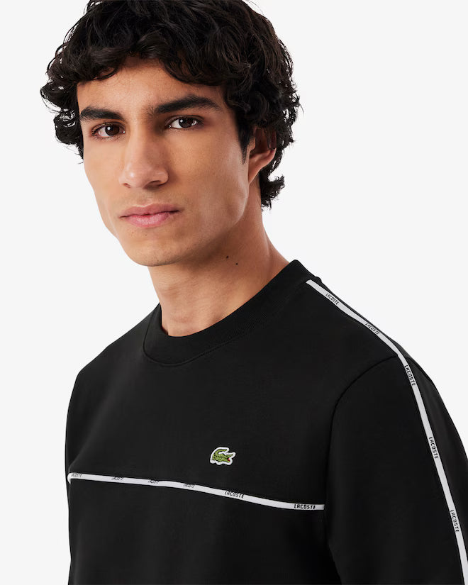 Lacoste SH9818 Logo Trim Fleece Sweatshirt - 031 Black