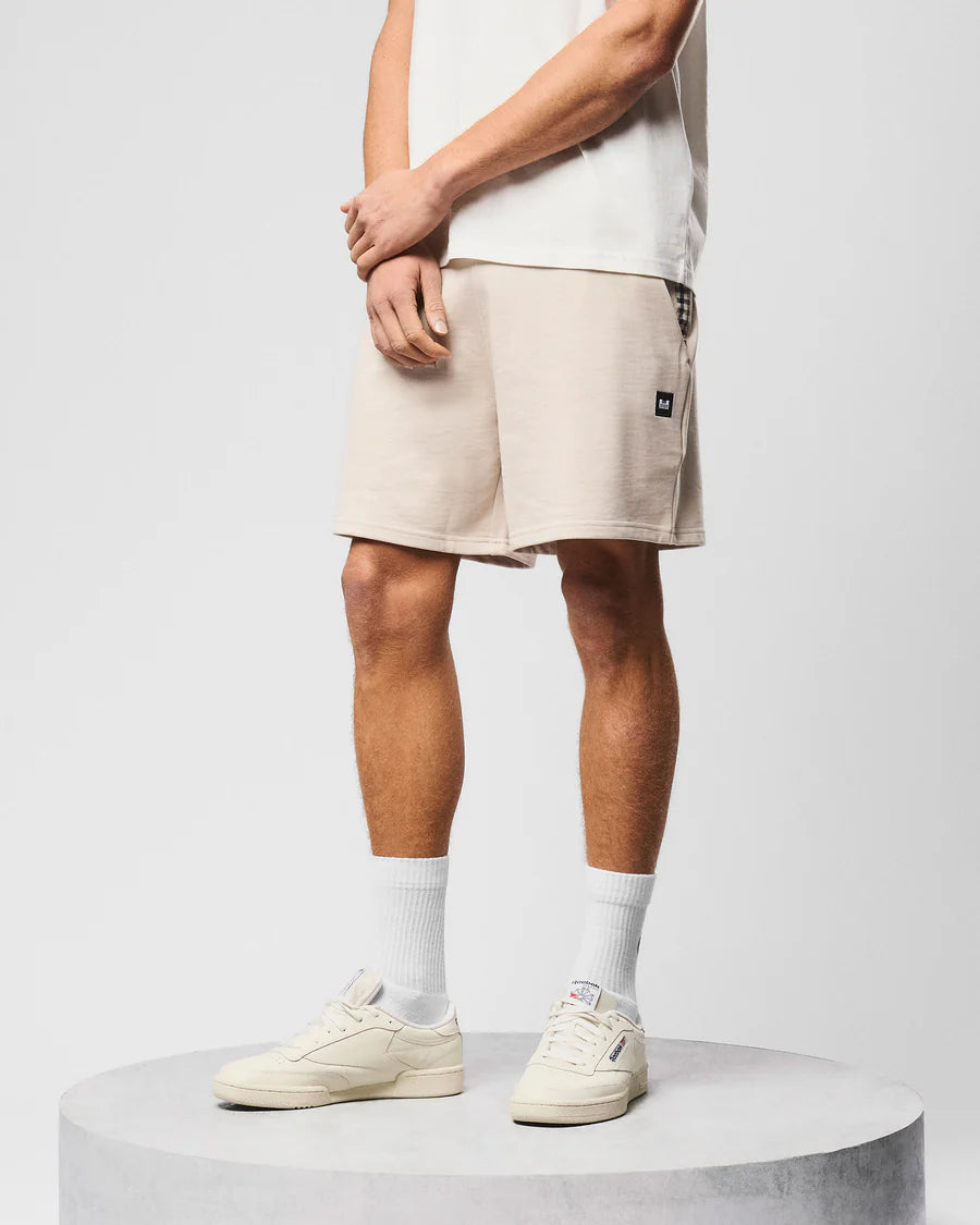 Weekend Offender ST1B03 Missour Mid Check Shorts - Cement