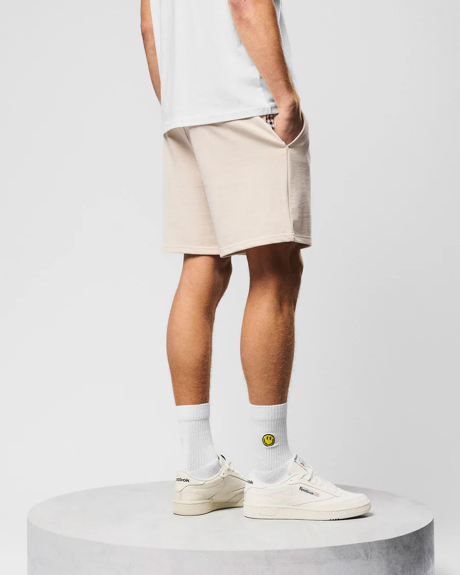 Weekend Offender ST1B03 Missour Mid Check Shorts - Cement