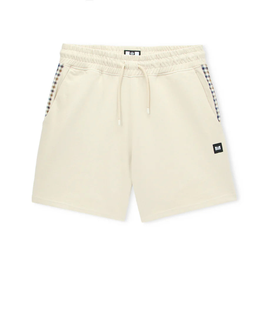 Weekend Offender ST1B03 Missour Mid Check Shorts - Cement