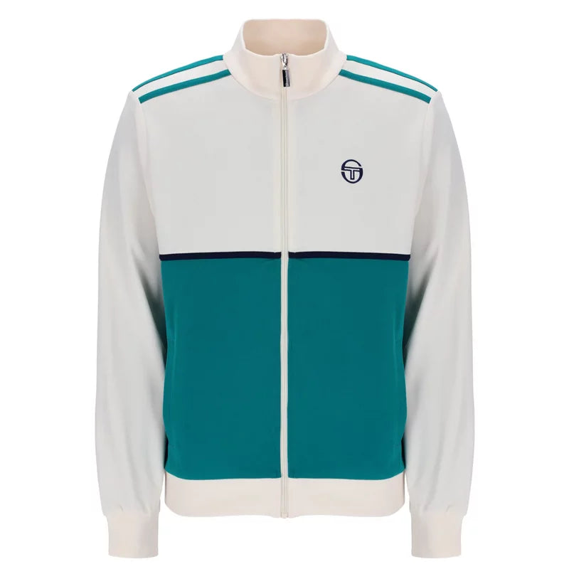 Sergio Tacchini STM12238 Locchi Track Top - Gardenia/Harbor Blue/Maritime Blue