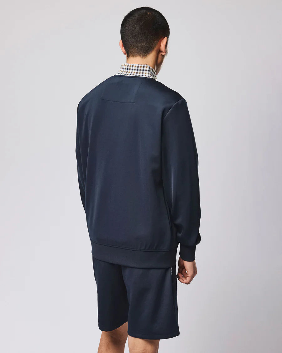 Weekend Offender SW1B07 Henson Jacquard 1/4 Zip - Navy