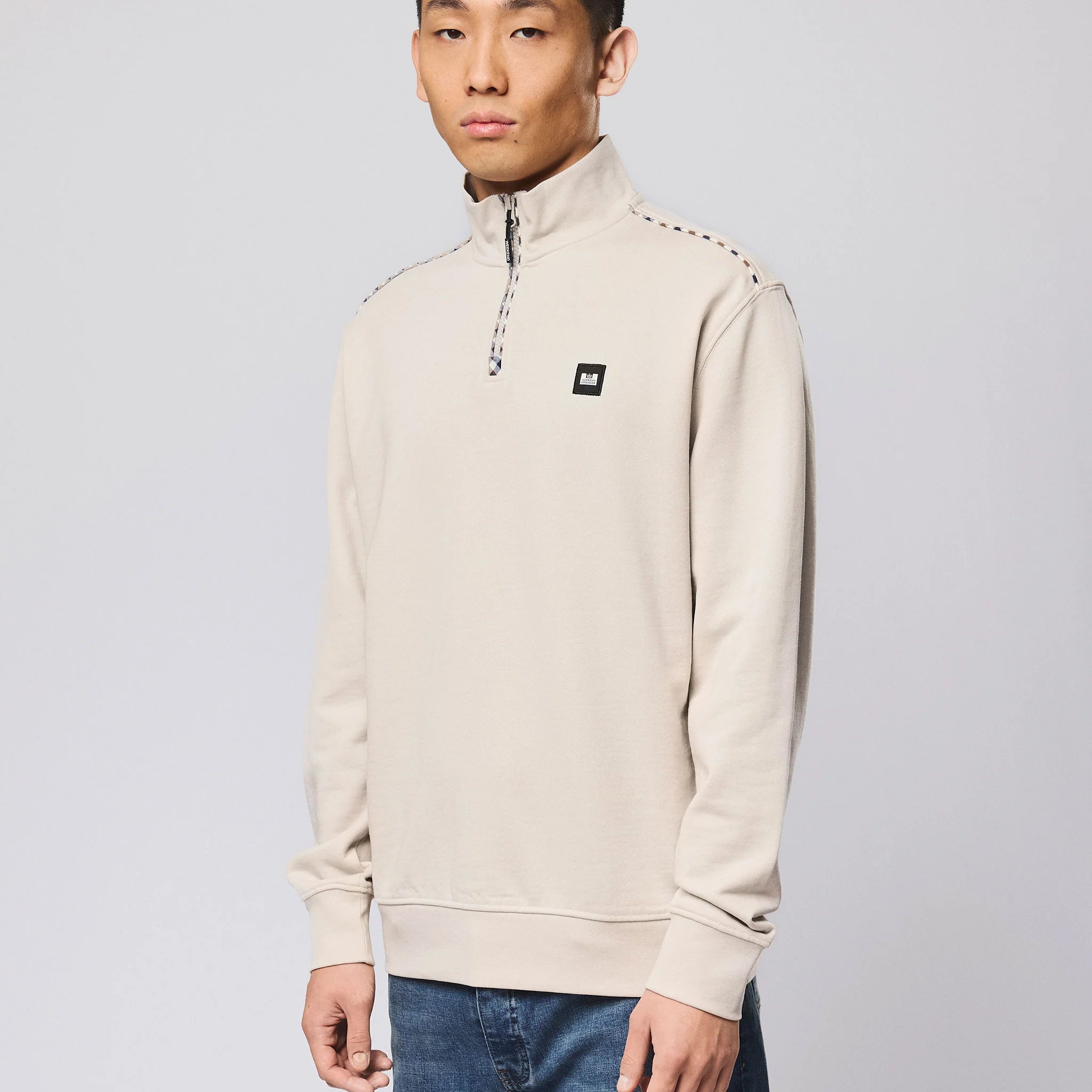 Weekend Offender SW1B09 Matisa 1/4 Zip - Cement