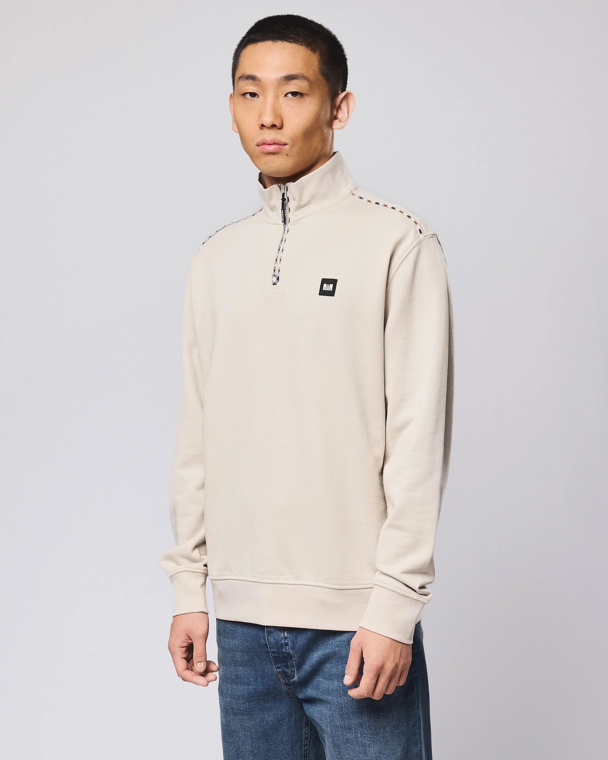 Weekend Offender SW1B09 Matisa 1/4 Zip - Cement