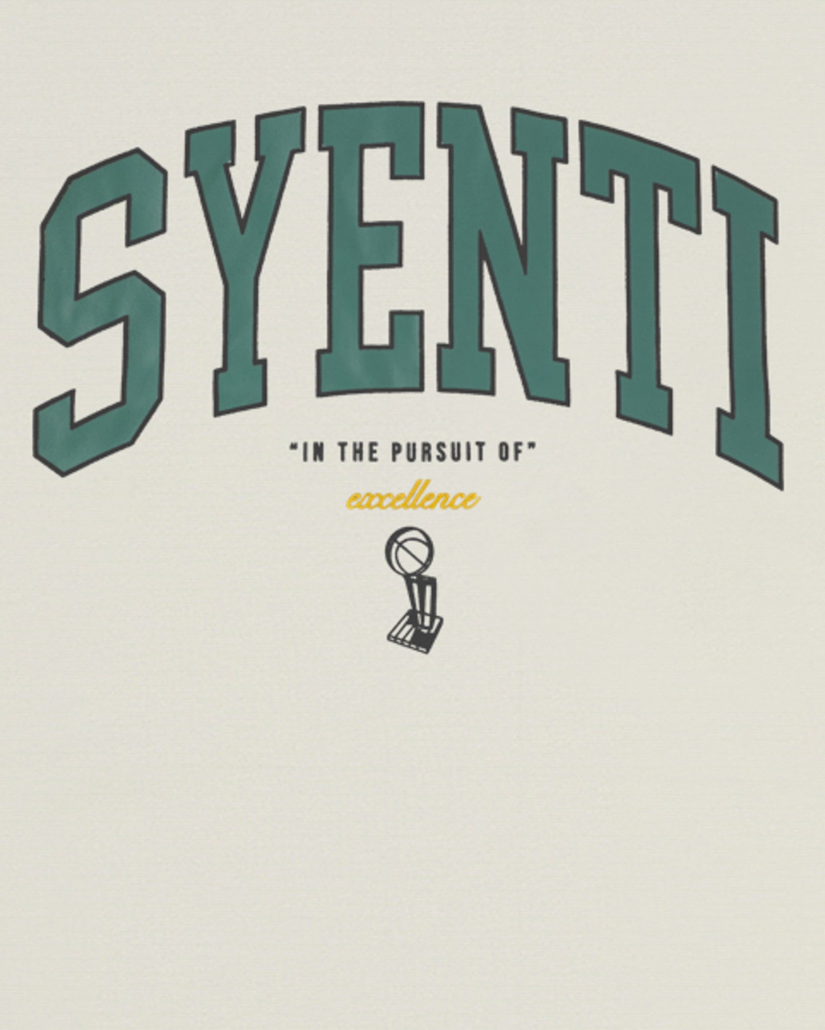 Syenti Varsity Logo T-Shirt - Light Stone